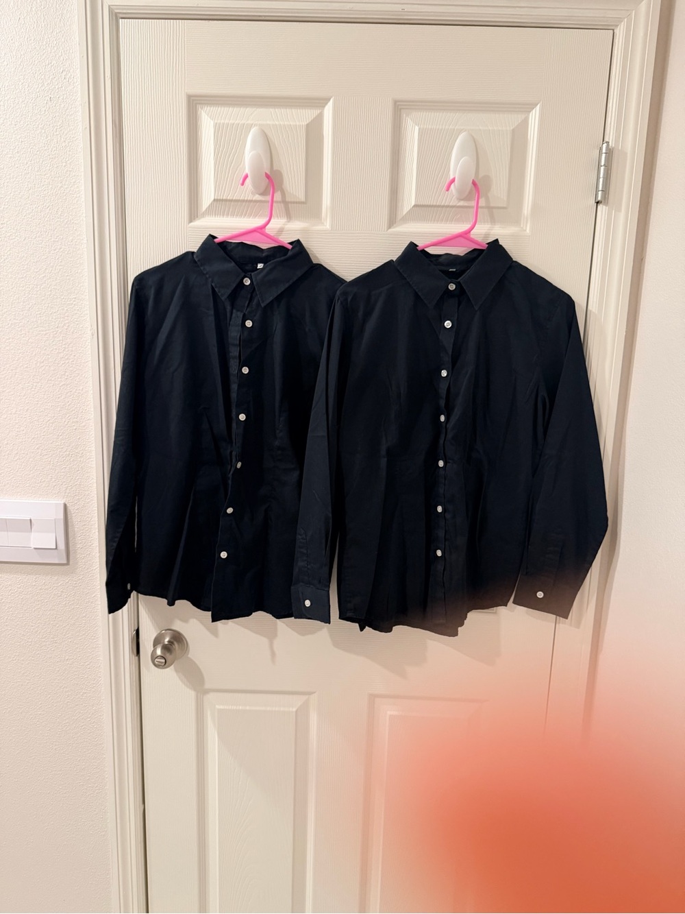2 pack Amazon Black Women's Button-Down Collared Shirt